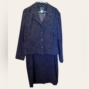 80’s Vintage Animal Print Suit by Lennie for Nina Leonard